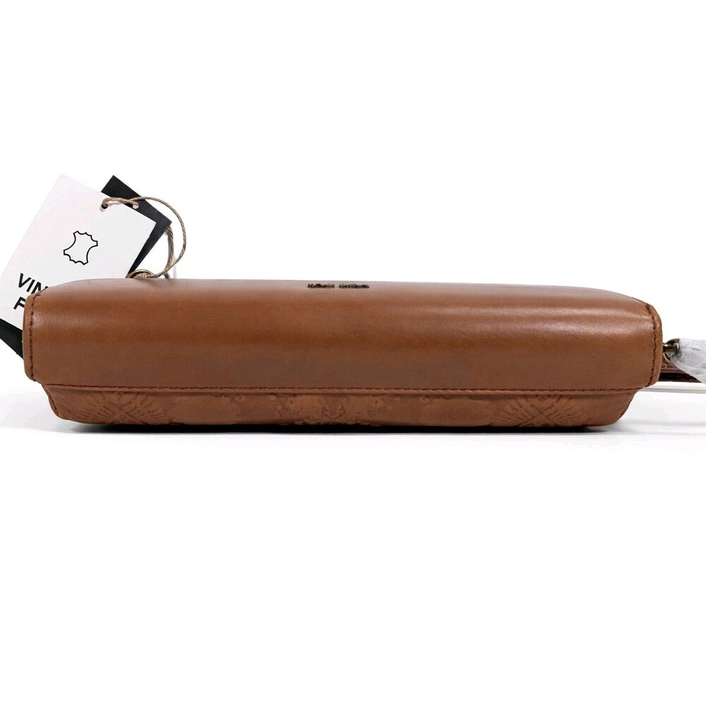 The Sak Iris Leather Crossbody Smartphone Wallet Brown Floral NWT - Picture 15 of 16